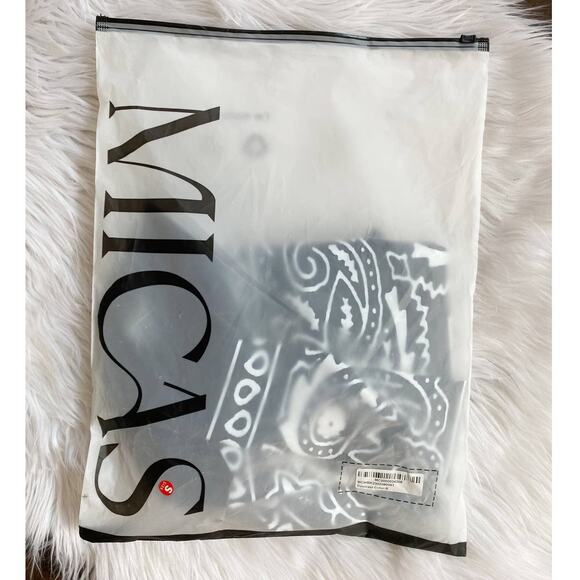 Paisley Blue & White Handkerchief Wrap Midi Skirt S NWT - Picture 12 of 12